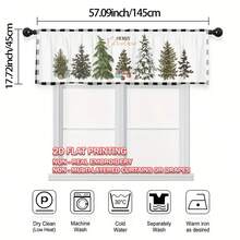 1pc Christmas Flat Visual Decorative Short Curtain, Christmas Tree Print, Rod Pocket Top, Fade-Resistant, Single-Sided Print, Polyester Material, Thick , Washable, Christmas Home Decor, Party Gift, Suitable For Living Room, Dining Room, Kitchen, Cafe, Closet Partition Christmas Decorations Room Decor Christmas Decorations Home - Multicolor - View 17