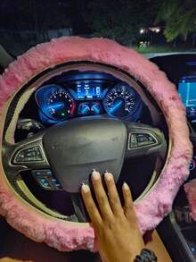 Universelle Plüsch Lenkradabdeckung Set, mit Handbremse & Gangschutz, Winter Kunstfell Handbremse & Gangschalthülle für Auto/SUV, Autoaccessoires