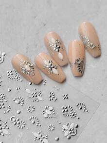 Beautizon Nailartlab 1张5D图腾浮雕美甲贴纸，DIY Y2K风格美甲沙龙贴纸，自粘美甲用品，美甲沙龙用品 - 彩色 - 查看 6