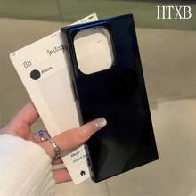 Teléfono con diseño de tres corazones negros, compatible con las series 16 Pro, 16, 15 Pro, 14, 14 Plus, 13, 13 Pro, 12 Pro y 12 Pro. Diseño antigolpes con cobertura total, gran apertura, marco brillante y elegante. - Negro - Ver 7