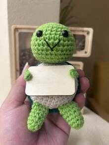 1pc Laser Engraved Personalized Inspirational Crocheted Turtle Figurine, Great As Party, Birthday, Christmas Fun Gift,Multi-Functional,Reusable,Ornamental,Exquisite,Stylish,Soft,Adorable,Colorful,Cute,Funny,Custom,Personalized,Customized,Unique,Ideal Gifts For Her,Ideal Gifts For Him,For Anniversaries,For Birthdays,Customized Creative Ornament,Easy Comfort,2025 Halloween Accessories,Toys & Games - Multicolor - View 5