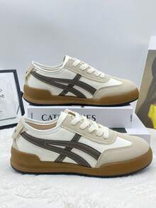 Soft Sole White Sneakers For Girl, New Casual Sports Shoes For Teenagers And Students, Versatile, Lightweight, Comfortable - Beige - View 2