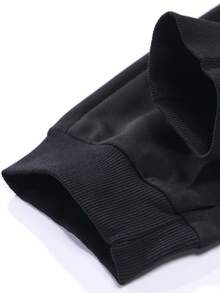 Set di felpa con cappuccio e pantaloni della tuta da uomo con stampa personalizzata a contrasto, abbigliamento sportivo casual alla moda con tasche e vita con coulisse, adatto come regalo per marito o fidanzato