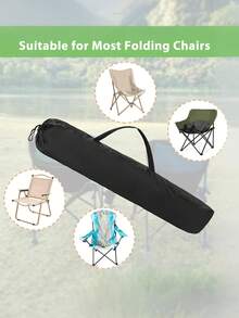 1个可折叠椅收纳袋（不含椅子），花园椅收纳袋，手提袋，便携袋，户外露营，徒步旅行，沙滩，钓鱼，园艺，野餐配件袋（不含椅子） - 彩色 - 查看 3