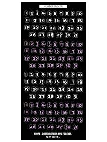 1pc Phông chữ em bé hoạt hình dễ thương số 1 ~ 31 Nhãn dán số Lịch Kế hoạch Sổ lưu niệm Nhật ký Hàng tháng Ngày Hàng ngày Nhãn thời gian Trang trí, Đồ dùng học tập, Quay lại trường - Nhiều màu - Xem 18