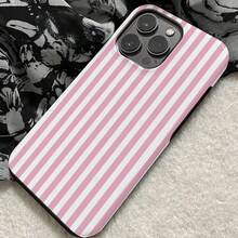 1 Unique 360 ° White And Pink Stripe Printed Phone Case - Cute And Minimalist 2-In-1 Design, Drop-Proof And Shock-Proof Full Coverage, Compatible With IPhone 16 Pro Max/16 Pro/16 Plus/16/15/14/13/12/11. Stylish And Cute - Ideal For Holiday Gifts - Sọc hồng và trắng - Xem 5