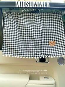 1 格子可爱熊设计汽车遮阳板 - 弹性吸盘车窗罩，防紫外线，耐用提花面料内饰配件，有趣的设计。 - 均碼 - 查看 10