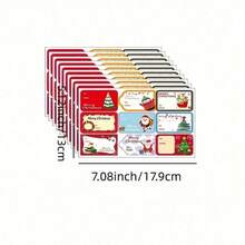 90pcs/Pack Self-Adhesive Christmas Gift Labels Stickers, Santa Claus, Snowman, Christmas Tree, Deer, Christmas, Birthday, Wedding, Holiday Decoration Gift Tags For Christmas Gifts To Friends