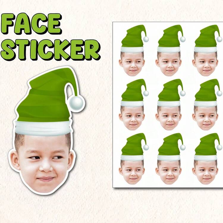 1/10/20/40/80pcs Customized Christmas Face Stickers | Christmas Gift Face Stickers | Gift Stickers | Customized Face Stickers | Christmas Gift | Face Stickers, Gift Stickers, Holiday Stickers, Customized Face Stickers, Face Photo Stickers, Face Picture Confetti, Stickers With Faces, Hat Face Stickers, Face Stickers, Face Hollow Confetti, Face Stickers, Holiday Calendar - Multicolor - View 8
