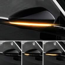 S&D 1pc/2pcs Car Mirror Lights Universal Auto Mirror Light Car Turn Signal Streamer Strip Flowing Turn Signal Lamp Car Accessories