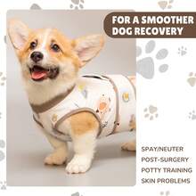狗狗手术恢复服，狗狗绝育恢复服，柔软的雌性和雄性宠物手术服，透气的宠物术后护理康复服 - 彩色 - 查看 5