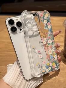Funda protectora de teléfono con estampado floral y de mariposa en TPU de 1 pieza, con 4 esquinas reforzadas y antideslizante, compatible con iPhone 11 12 13 14 11 Pro Max 12 Pro Max 13 Pro Max 14 Pro Max XR 15 15 PRO 15 PRO MAX / 16 / 16 Pro / 16 Pro Max / 16 Plus / 15 / 15 Pro / 15 Pro Max / 15 Plus, también se adapta a los últimos modelos 17 / 17 Pro / 17 Pro Max / 17 Air, versión internacional, no la versión nacional - Multicolor - Ver 2