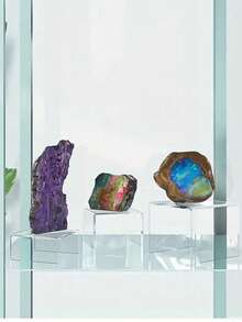 5 款透明亚克力 U 形展示架 - 可重复使用的纸杯蛋糕架，用于甜点、珠宝、婚礼自助餐和派对用品，坚固、可调节且易于组装 - 透明 - 查看 10