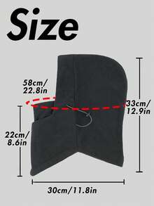 Musion 1 buc mască de schi reglabilă, cagulă din fleece pentru vreme rece, acoperire facială caldă din lână rezistentă la vânt, potrivită pentru vânătoare, motociclism, echipament de iarnă pentru bărbați și femei