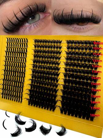 Nuevos racimos de pestañas 5D esponjosas 80D+100D, racimos de pestañas en picos, racimos de pestañas gruesas, extensiones de pestañas en rizo C/D, 377 pestañas individuales de 9-18MM para cosplay, pestañas postizas 3D puntiagudas y esponjosas de visón sintético, maquillaje de racimos de pestañas, racimos de pestañas, pestañas individuales, pestañas, pestañas postizas