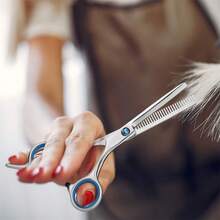 7pcs/Set Hairdressing Scissors 6 Inch Hair Scissors, 2Pcs/Set Professional Hairdressing Scissors Cutting Thinning Scissors Barber Shear Accessories