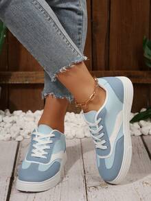 2025 New Fresh Style Women Casual Canvas Sneakers - Blue - View 3
