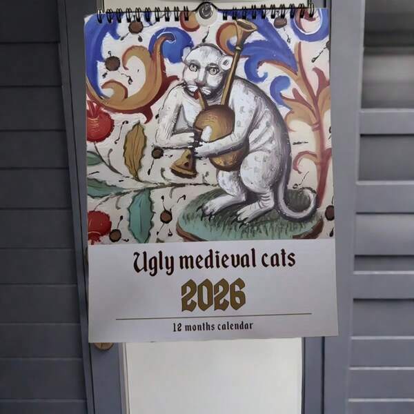 2026 Wall Calendar, Dry Eraseable, English, Humorous Daily Views, Great For Home And Office Decoration - 12 Month Hanging Date Tracker, Christmas, New Year Gift, Clear Images, Suitable For Halloween, Christmas, And Thanksgiving