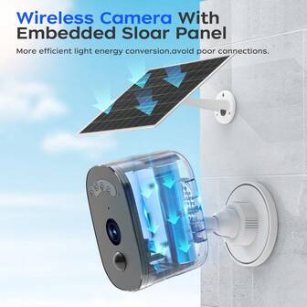  Jooan Security Cameras Wireless Outdoor, 1080P Battery Powered WiFi Surveillance Indoor Home Camera, IP65 Waterproof, 2-Way Audio, PIR Motion Detection, Night Vision, Siren Alarm, Cloud Storage