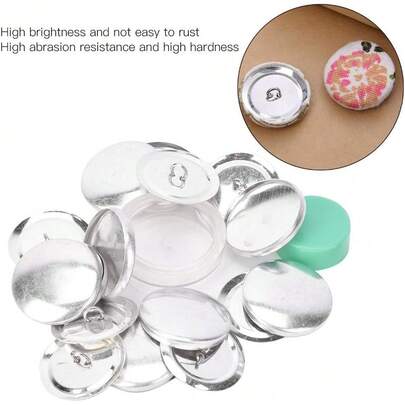 Watris Veiyi Cover Button Kit, Fabric Covered Button Kit, Flat Back Button Covers Kit, Buckle Making Tool For DIY Handmade Crafts(30mm)