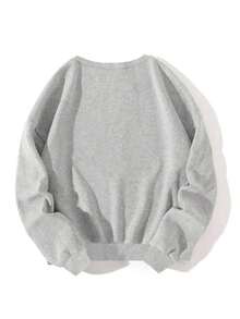 2026 Valentine Outfits For WomenPlus Size Casual Cow Print Graphic Sweatshirt Pullover Fall Fit Winter AutumnLoose And Comfortablevalentine's Day - Xám - Xem 2