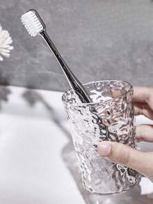 Tasse à brosse à dents au motif glaciaire de luxe léger, simple et transparente, tasse de salle de bain minimaliste, décoration de la maison, accessoires de salle de bain, ustensiles de cuisine, fournitures de salle de bain, hygiène bucco-dentaire pour la rentrée scolaire