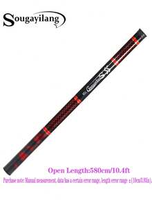 SOUGAYILANG Basic/Lightweight Portable Carbon Fiber Fishing Rod, Stream Rod, Short Section Rod - Red - View 13