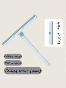 1pc Foldable Scraper Cleaning Wiper Shower Scraper Glass Cleaning Floor Window Glass Cleaning Tools Household Glass Wipers, Collapsible Glass Cleaning Brush 180 Degree Rotatable Silicone Glass Scraper For Window Mirrors Floor Household Cleaning Tools, Household Multifunctional Window Cleaner Bathroom Countertop Wipers Toilet Swivel Folding Glass Scrapers - Multicolor - View 12