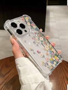 Funda protectora de teléfono con estampado floral y de mariposa en TPU de 1 pieza, con 4 esquinas reforzadas y antideslizante, compatible con iPhone 11 12 13 14 11 Pro Max 12 Pro Max 13 Pro Max 14 Pro Max XR 15 15 PRO 15 PRO MAX / 16 / 16 Pro / 16 Pro Max / 16 Plus / 15 / 15 Pro / 15 Pro Max / 15 Plus, también se adapta a los últimos modelos 17 / 17 Pro / 17 Pro Max / 17 Air, versión internacional, no la versión nacional - Multicolor - Ver 4