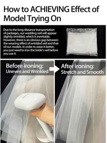 1 件蕾丝花卉刺绣婚纱头纱，带金属梳，有白色和象牙色可选，适合新娘派对秋季女士服装