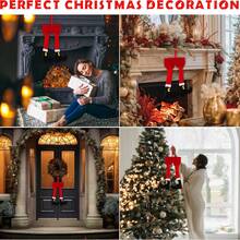 Accesorios de coche con piernas de elfo de Papá Noel, decoración navideña para el hogar, adornos colgantes para el árbol de Navidad, regalos de Feliz Año Nuevo