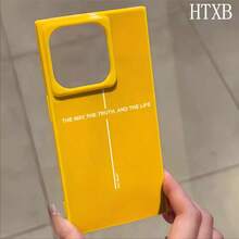 Funda con patrón de formas y bloques blancos, compatible con los modelos 16 Pro, 16, 15 Pro, 14, 14 Plus, 13, 13 Pro, 12 Pro y 12 Pro. Ofrece cobertura total a prueba de golpes, una amplia abertura, un elegante marco brillante y detalles mejorados. - Amarillo - Ver 5