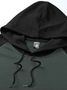 Set di felpa con cappuccio e pantaloni della tuta da uomo con stampa personalizzata a contrasto, abbigliamento sportivo casual alla moda con tasche e vita con coulisse, adatto come regalo per marito o fidanzato