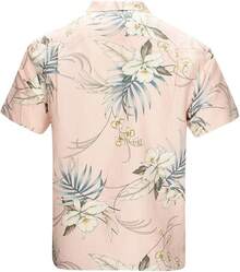 Men's Hawaiian Floral Shirts Silk And Linen Button Down Casual Tropical Holiday Beach Shirtshalloween - Hồng - Xem 2