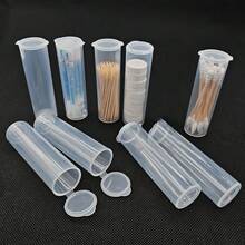 4 piezas Caja portátil mini para palillos de dientes, caja para hisopos de algodón, caja de almacenamiento de palillos de dientes para viajes y exteriores, caja portátil para hisopos de algodón, caja vacía pequeña, caja de muestra de cosméticos, botella de muestra de almacenamiento de varios artículos