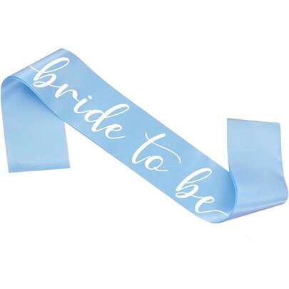 1pc Blue Bride-To-Be Sash, Bachelorette Party Bride Sash, Bridal Shower Decoration, Engagement Party Favor Accessory, Bridesmaid Gift