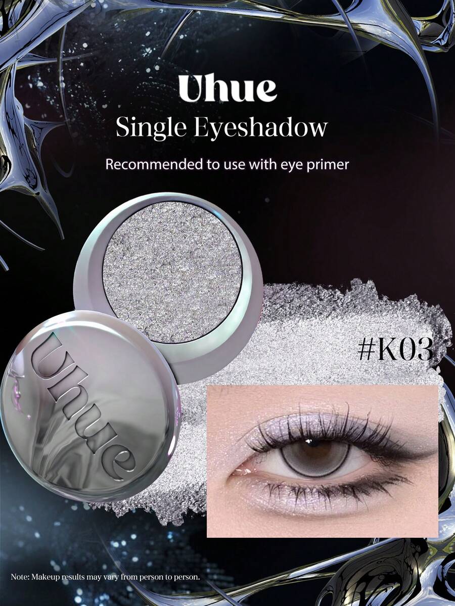 Uhue 1pc Mono Eyeshadow K03, High Color Payoff, Smooth Application, Long-Lasting, Smudge-Proof, Sweat-Proof, Multipurpose. 3g/0.1oz - K03 - Xem 1
