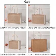 Personalized Bridesmaid Tote Bags, Custom Linen Gift Bags, Beach Tote Bags, Bachelorette Party Bags, Bridesmaid Invitation Gifts, Wedding Gift Bags, Mother's Day Gifts, Multi-Purpose, Large Capacity, Multi-Functional, Colorful, Cute, Adorable, Simple, Fun, Kawaii, Millennial Style, Minimalist, Commuting, Business Casual, Basic Styles, Customized, Personalized - Brown - View 11