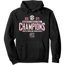 South Carolina Fighting Gamecocks Basketball SEC Champs 2024 Pullover Hoodie Pullover Hoodie Sweater Hoodie Fleece Sweatshirts Long Sleeve Sweaters Pullover Fall Outfits Winter Clothes - màu đen - Xem 1