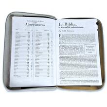 Biblia Letra Grande 12 Puntos RV1960 Imit Piel Negro Y Gris Leon Con Indice - Single Book - View 4