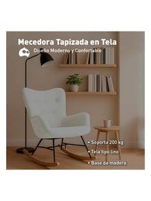Rocking Chair (97 * 66 * 84 Cm). Bluelander - Beige - View 2