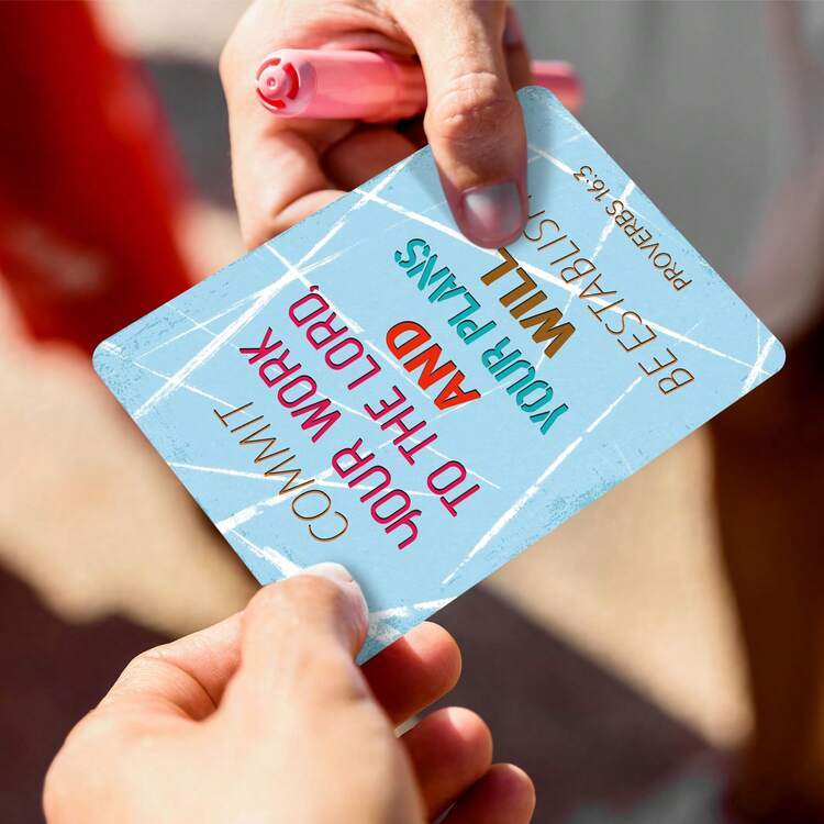 50pcs/Set Bible Verse Cards, Mini Scripture Cards, Motivational Cards, Encouragement Cards, Christmas Gift Prayer Cards, Christian Inspirational Cards For Men And Women, Encouragement Gift. - Multicolor - View 7