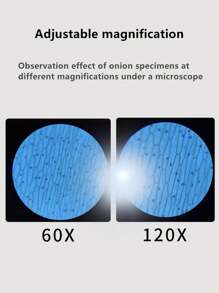 儿童便携式手持显微镜：LED 灯，60X-120X 变焦，适合小学生的教育光学科学实验玩具、科学、显微镜、儿童便携式显微镜 - 彩色 - 查看 6