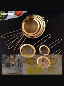 3pcs/Set Household Kitchen Milk Tea, Honey, Soy Milk Ultra-Fine Sugar Sifter Handheld Flour Sieve, Kitchen Strainer Set With Fine Mesh, Essential Kitchen Tools And Accessories, Kitchen Gadgets Gift For Home Chefs, Space-Saving Kitchen Organizer, Christmas Kitchen Gift Idea