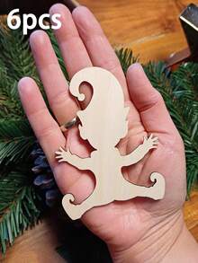 1 pièce/2 pièces/3 pièces Moule décoratif mignon DIY, artisanat en bois, accessoires de décoration, articles de décoration pour la maison, modèle de peinture de motif. Meilleurs cadeaux pour anniversaire, décorations de Noël, décoration de chambre, décorations de Noël d'hiver, cadeaux de Noël, décoration de Noël pour la maison - Nude - Voir 18