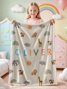 1件定制个性化毯子，文字毯，DIY毯，图案毯，纪念毯。挂毯，照片肖像毯设计，适合女孩、男孩、成人，情人节礼物，轻便，婴儿毯，个性化毯，返校时尚