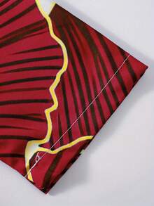 Plus Size Women's Elegant Floral Print Long Sleeve Button Down Shirt Dress, Fashionable Bohemian Full Body Print Casual V-Neck Maxi Dress With Side Slit, Polyester Blend, Machine Washable, Suitable For Spring/Summer/Fall, Ideal For Casual, Party, Vacation