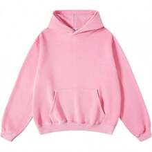 Mens Women Oversized Acid Wash Hoodie Unisex Heavyweight Vintage Fleece Sweatshirt & Hoodies For Men Couple 2025halloween - 粉色 - 查看 1