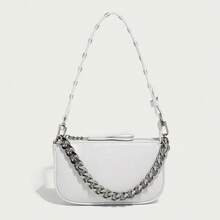 2025 Fashion Niche Traveler Chain Shoulder Bag, Underarm Baguette Handbag - trắng - Xem 1