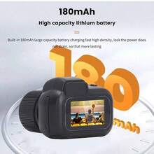 1080P Mini Keychain Camera - 0.96In HD Screen, 8Mp Retro SLR Design, 160° Wide Angle, Anti-Lost Rope , Rechargeable Portable DV Camcorder For Adult/Teens/Outdoor Tourism - Nhiều màu - Xem 7